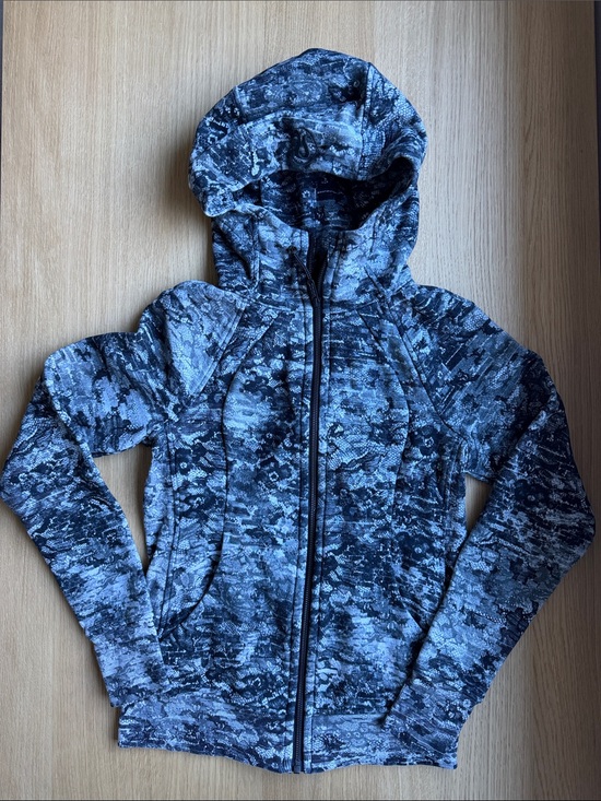 lululemon athletica Jackets & Blazers - lululemon athletica Scuba Full Zip Hoodie Black & White Marble Print